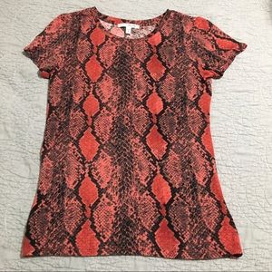 Express chic top with snakeskin print. Size small.